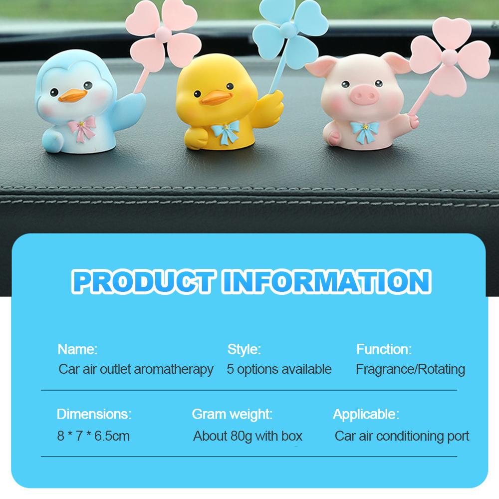 Cute Cartoon Air Freshener Car Air Outlet Decoration Perfume Conditioning Animal Style Air Vent Perfume Refill Auto Accessories