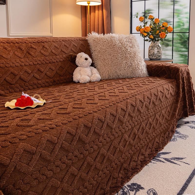 Autumn and Winter Thickened Plush Sofa Towel Full Cover 2025 New High-end Living Room All-inclusive Cover Cover Cloth