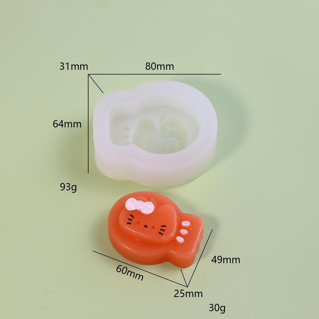 Internet Celebrity Cat Paw & Fruit Taiyaki Silicone Candle Molds