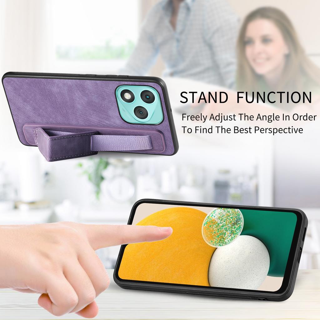 Für Honor 400 Lite 5G Hülle mit Armband Ständer Leder + TPU Handyhülle