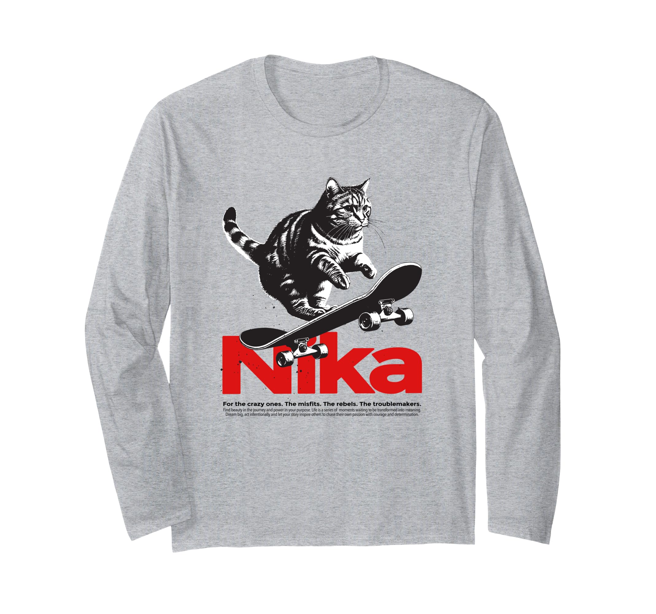 

AMELI - Adorable girl name with cute Cat long sleeve T-shirt
