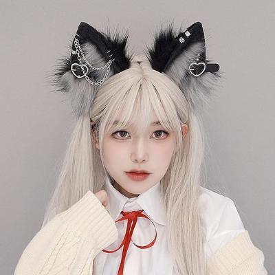 New Cartoon Headband Cat Foxes Ears Shape Hair Hoop Plush Carnivals Party Headpiece Cosplay Party Costume Props Unisex