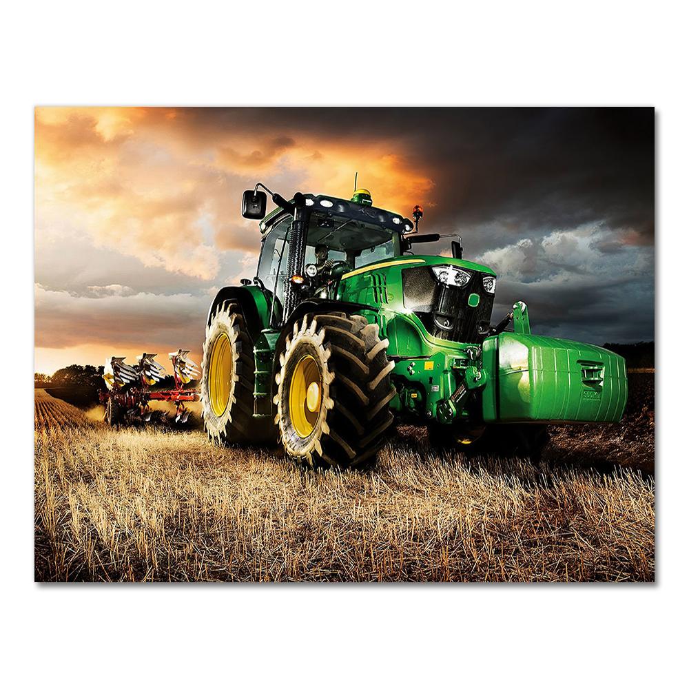 Stampa HD Pittura su Tela Moderna Macchina Trattore Paesaggio Raccolta Agricoltura Decorazione Murale Poster Decorazione Casa Immagine Senza Cornice
