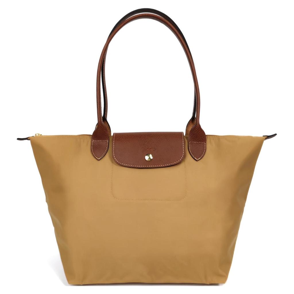 Longchamp Le Pliage Double Handle Zipper Closure Recycled Canvas Tote Bag Women Tote Bag Khaki 1899089P86