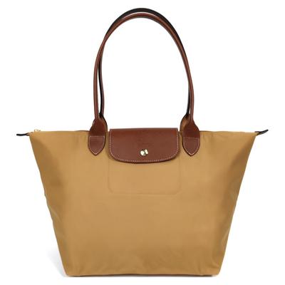 Longchamp Le Pliage Dvouuchá taška s uzávěrem na zip z recyklovaného plátna Dámská taška tote Khaki 1899089P86