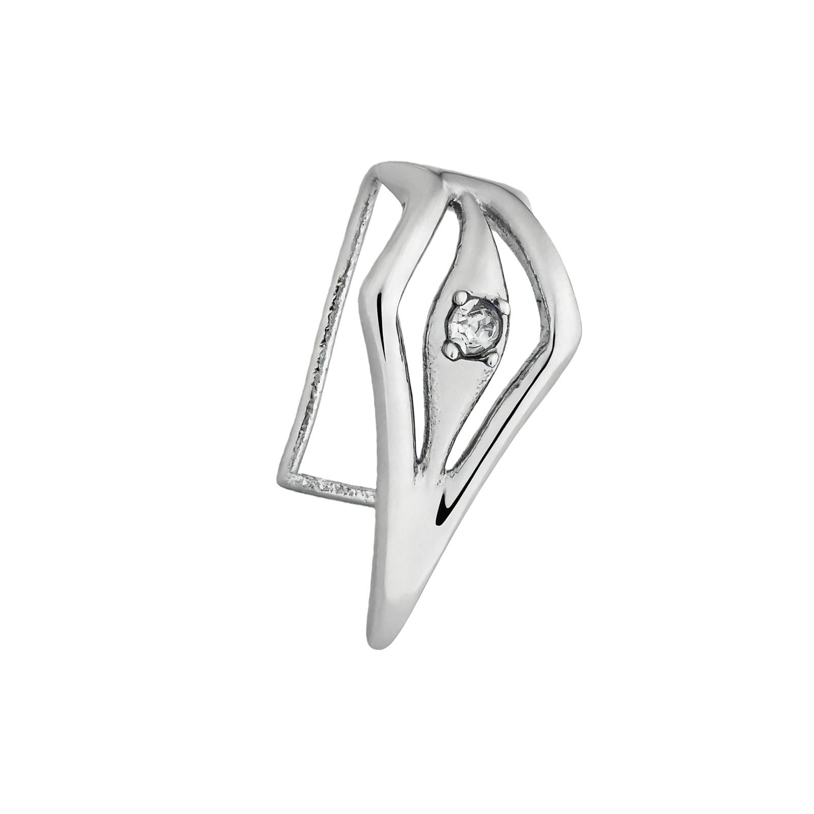 

Innovative Punk Design Lip Accessory Geometric Hollow Out with Crystal Accent Copper Materials Jewelry for Trendy Looks