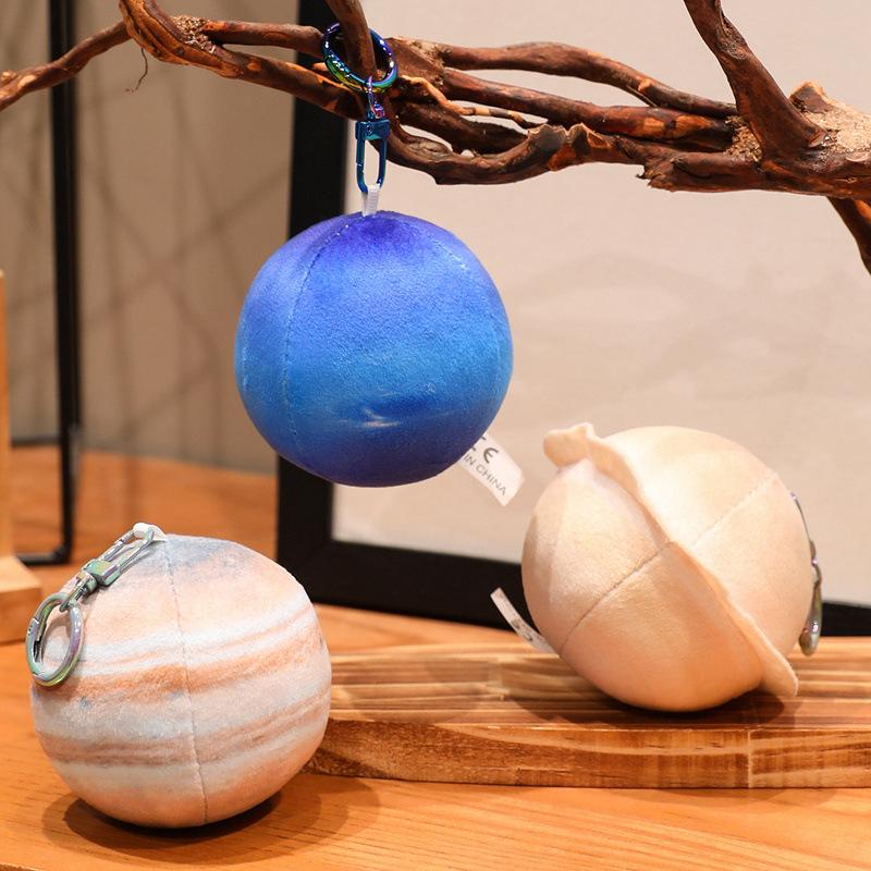 Cartoon Sun Planet Pendant Plush Toy Doll Earth Moon Doll Girl Bag Keychain Ragdoll