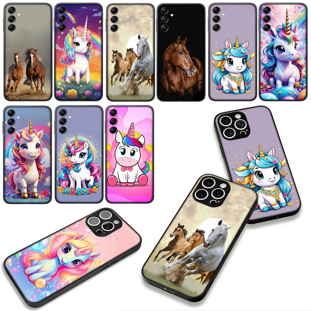 Unicorn Horse Comics Cartoon for Samsung Galaxy A25 A37 A57 A12 A14 A31 A41 A50 A51 A70 A71 A72 A21S A04 M15 Note 20 9 8 10 Case