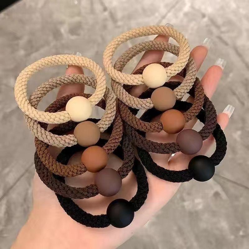 Elastico per Capelli a Scrunchie in Lussuosa Pelle Nera - Elastico Durevole per Capelli da Donna