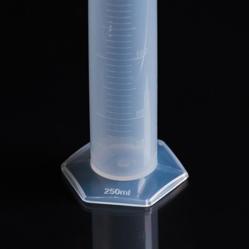 Measuring Cylinder Straight Plastic 250ml Large Capacity Clear Scale Tool for Experiment 250ml