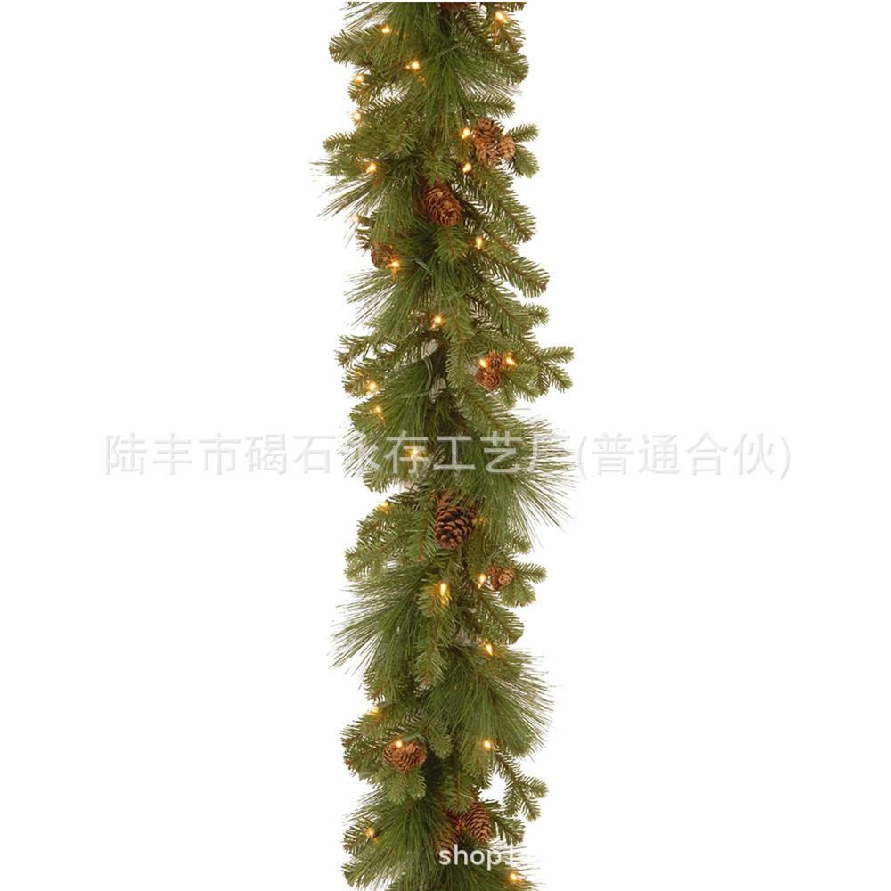 Poinsettia Wreath 180 cm / 2.7 m Christmas Wreath Vines Festive Party Decorations Home Decor for Fireplaces and Staircases