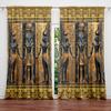 2pcs The Ancient Egyptians Printed Curtain for Home Decor - Rod Pocket Window Treatment for Bedroom, Office, Kitchen