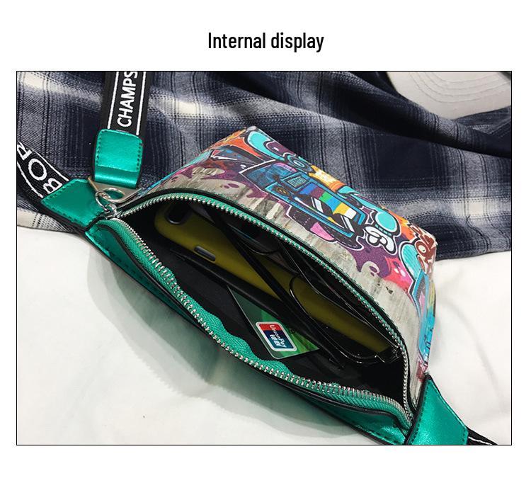 Hip Hop Graffiti Waist Bag 2025 - Trendy Crossbody Chest Bag for Clubbing