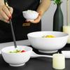 White Ceramic Rice and Soup Bowls