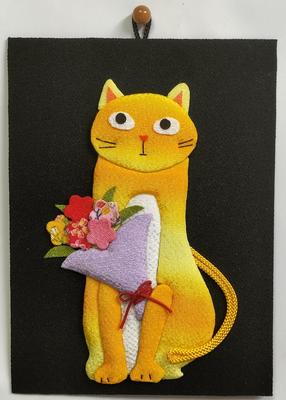 Strauß Tabby Meine Geliebte Katze Chirimen Bastelset Katzen, Wandteppich,