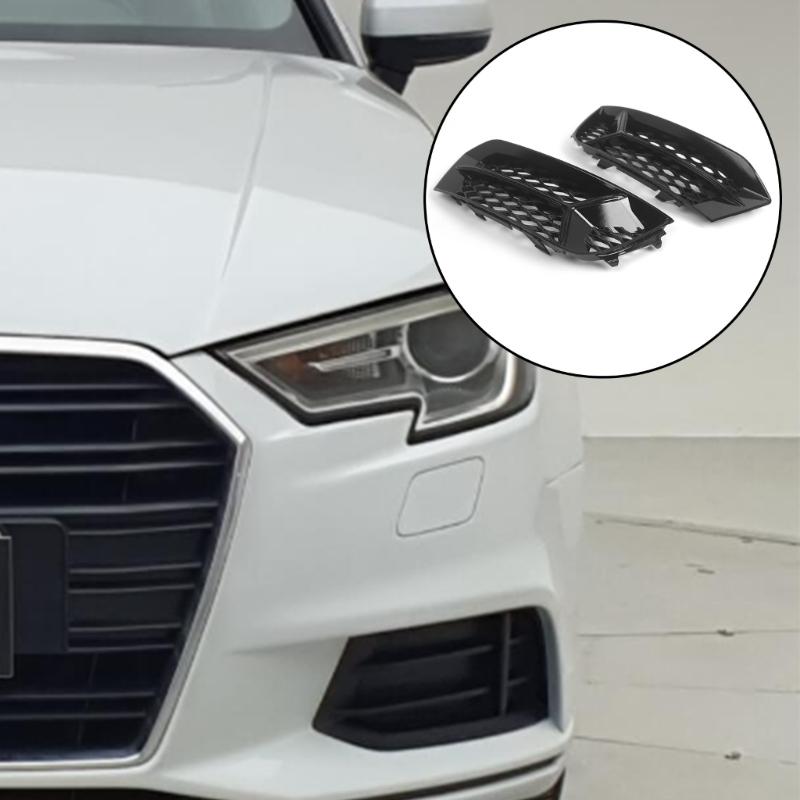 Automotive Lighting Protection Pair Of Fog Light Grilles Bumper Cover For 8V5807681AA 8V5807682AA 8V5807681M 8V5807682M