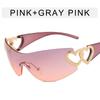 Fashion Stylist Sun Glasses Ladies Luxurious Trending Y2k Sun Glasses Woman Pink Eyewear UV400 Goggle 2000'S Lentes De Sol