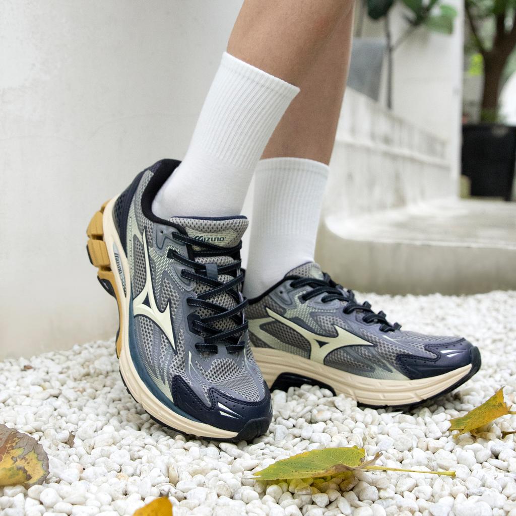 Mizuno Halo Mix Outdoor Comfortable Leather Shock Absorption Non-Slip Breathable Wrap Rebound Low-Top Rubber Running Shoes Unisex sneaker D1GH240805
