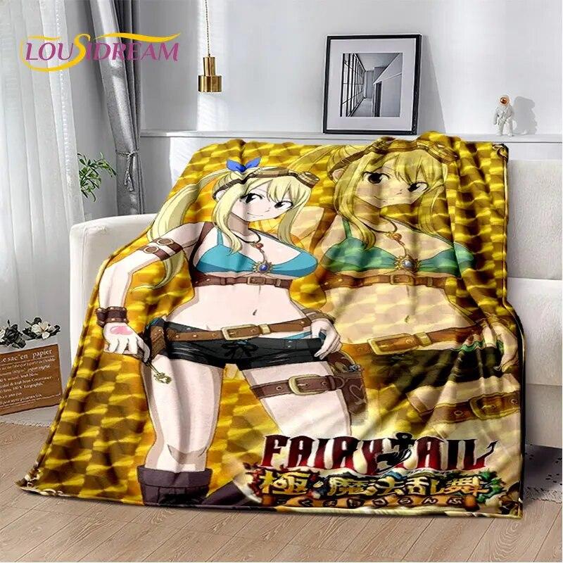 Fairy Tail Japan Anime Cartoon Soft Plush Blanket,Flannel Blanket Throw Blanket for Living Room Bedroom Bed Sofa Picnic Cove Kid