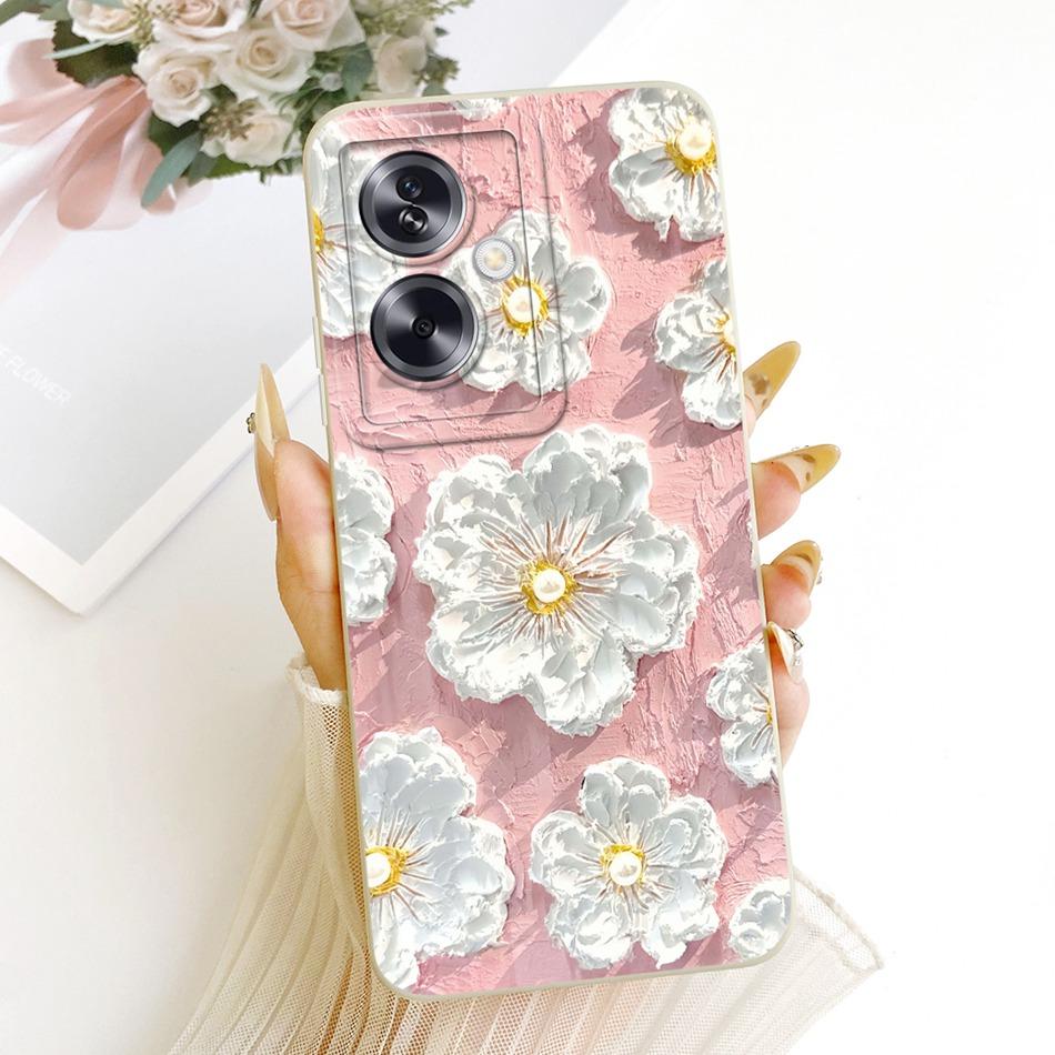 For OPPO A79 5G Cute Cat Flower Cartoon Phone Case For Oppo A79 CPH2553 CPH2557 Shockproof Soft Silicone Covers Bumper
