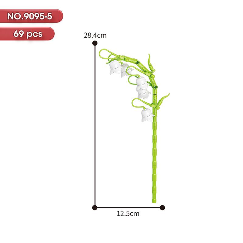 HOT MOC Flowers DIY Potted Plants Micro Landscapes Mini Art Construction Building Blocks Sets Model Dolls Brick Girls Toys Gifts