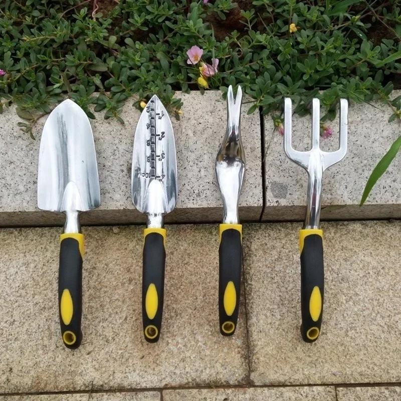 4 Pcs/Set Succulent Flower Shovel Garden Tool Set Combination of Flower Planting Potted Plant Gardening Tools Stainless Steel