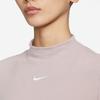 Nike T Shirts Women's Blended Gray Brown Turtleneck Moderate Straight Fit DV7881-272