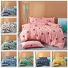 Polished Floral Print Duvet Cover And Pillowcase Set In Soft Polyester Material