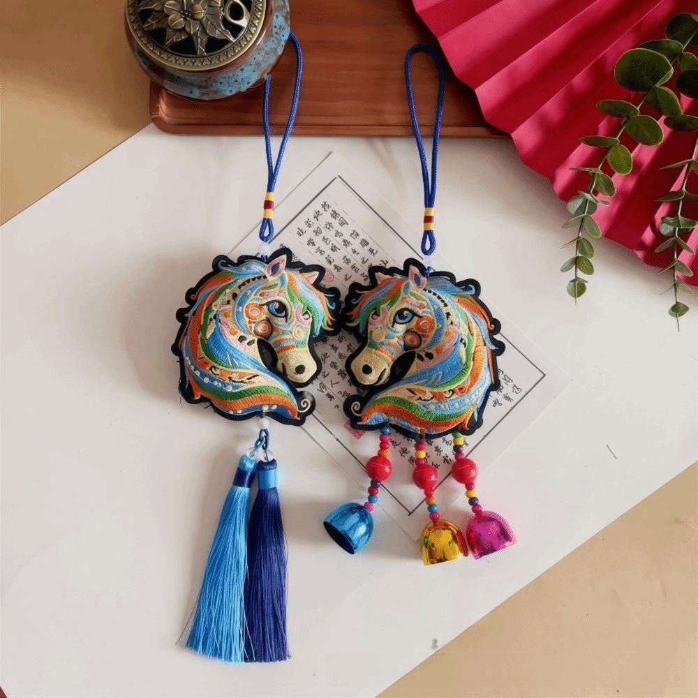 Chinese Chinese New Year Incense Packet Embroidered Zodiac Horse Wind Chimes Decoration Portable with Tassel