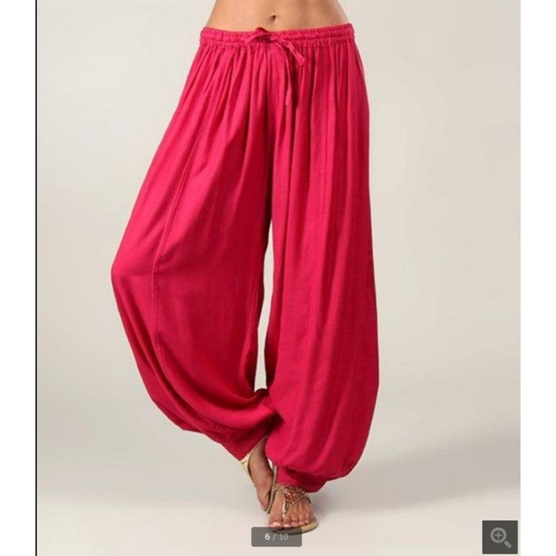 Mode Lässige Damen Harlan Hose Übergröße Locker zum Schnüren Frühling Sommer Gerades Bein Lange Hose Elegant Einfarbig Übergroße Hose 961