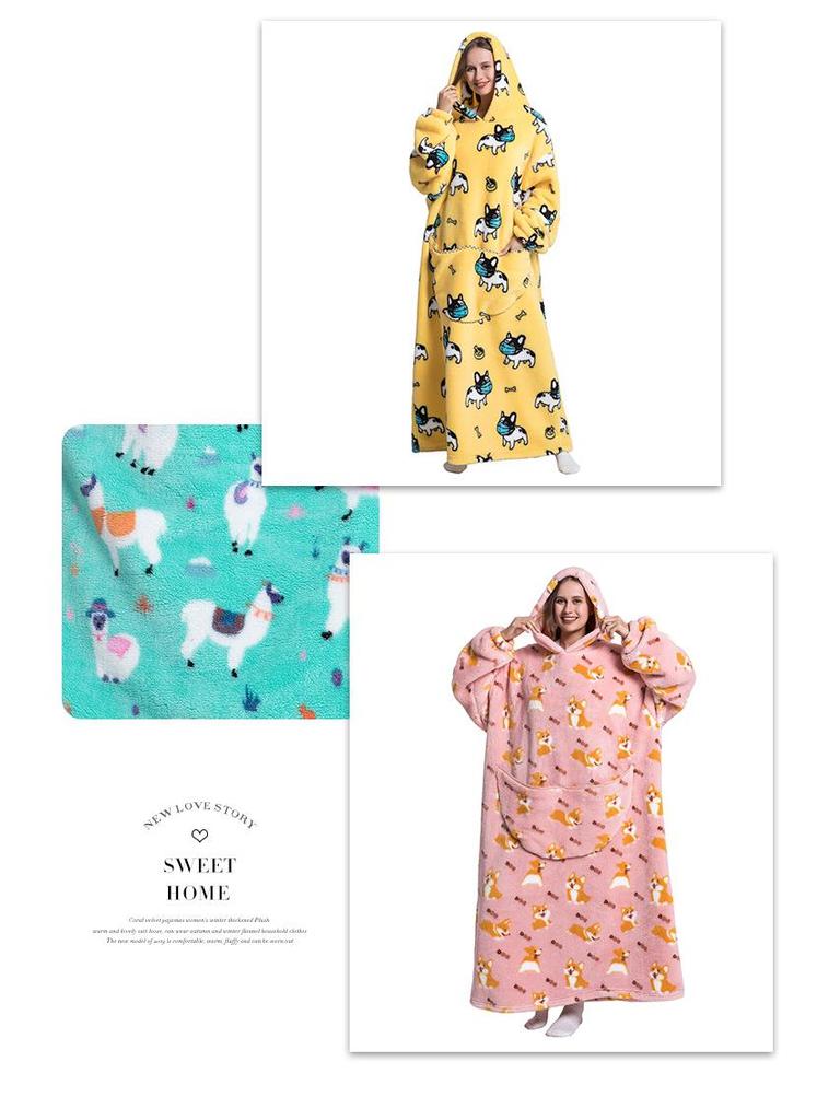 Oversized Wearable Warm Blanket Hoodie Sweater