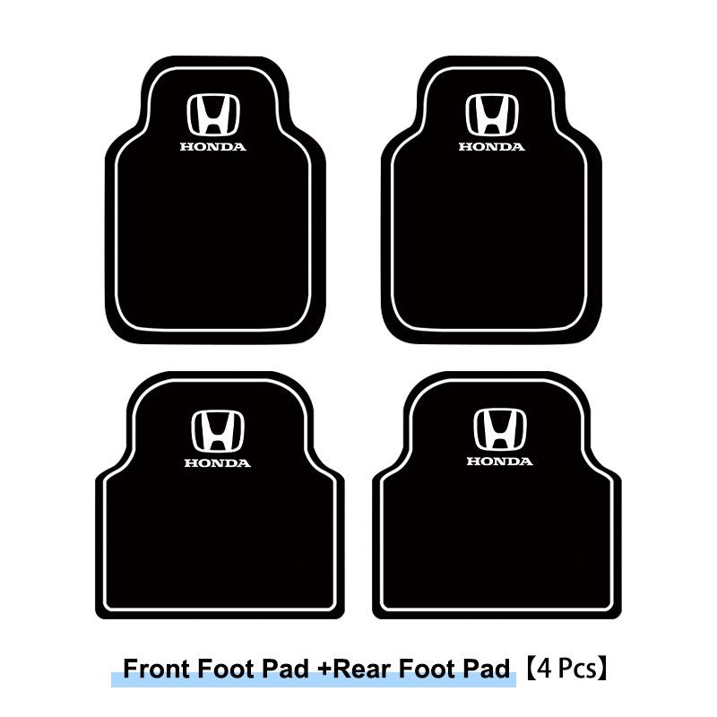 2/4pcs Leather Car Floor Mats Quality Waterproof For Honda Civic Accord Fit Jazz Pilot CRV Odyssey Passport City Shuttle HRV CRX