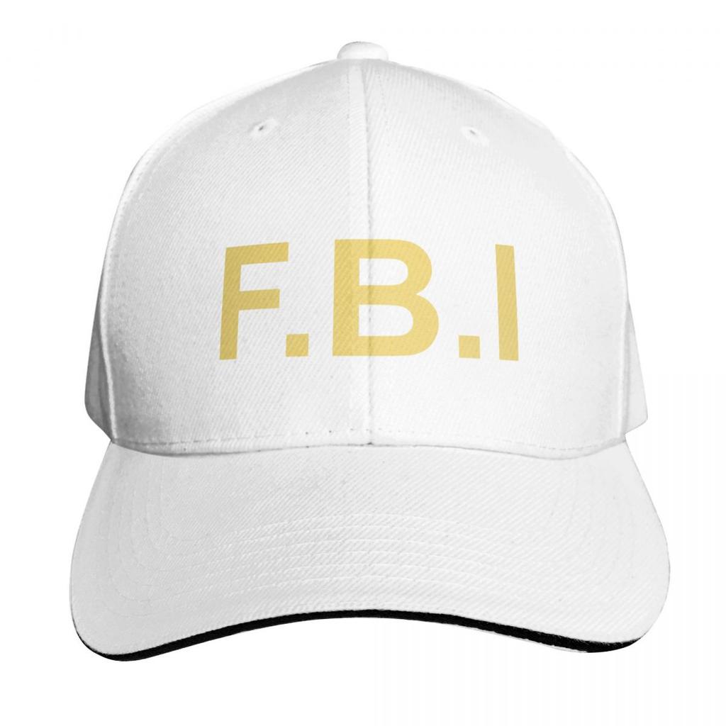 FBI Logo Yellow Baseball Cap Casual Daily Wear Quick Dry PerforUnisexce Cotton Twill Breathable