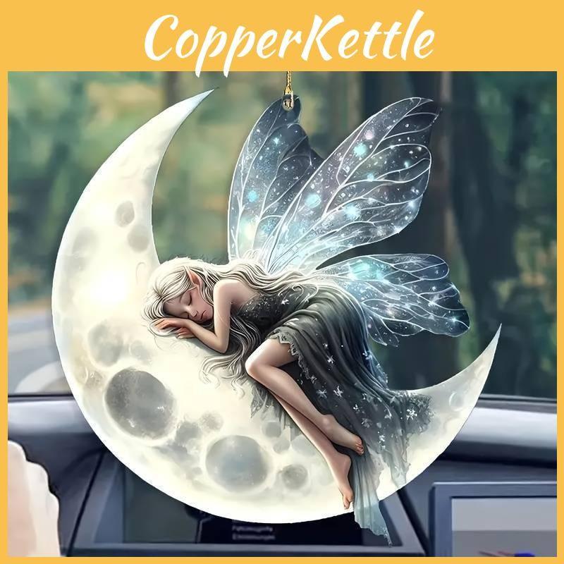 Christmas Tree Acrylic Flat Moon Elf Car Hanging Seasonal Enhancement Interior