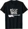 Lets Rock Electric Guitar Music Lover Band Guitarist Retro TShirt Unisex Summer Tshirt Fashion Causal T Shirt Tees