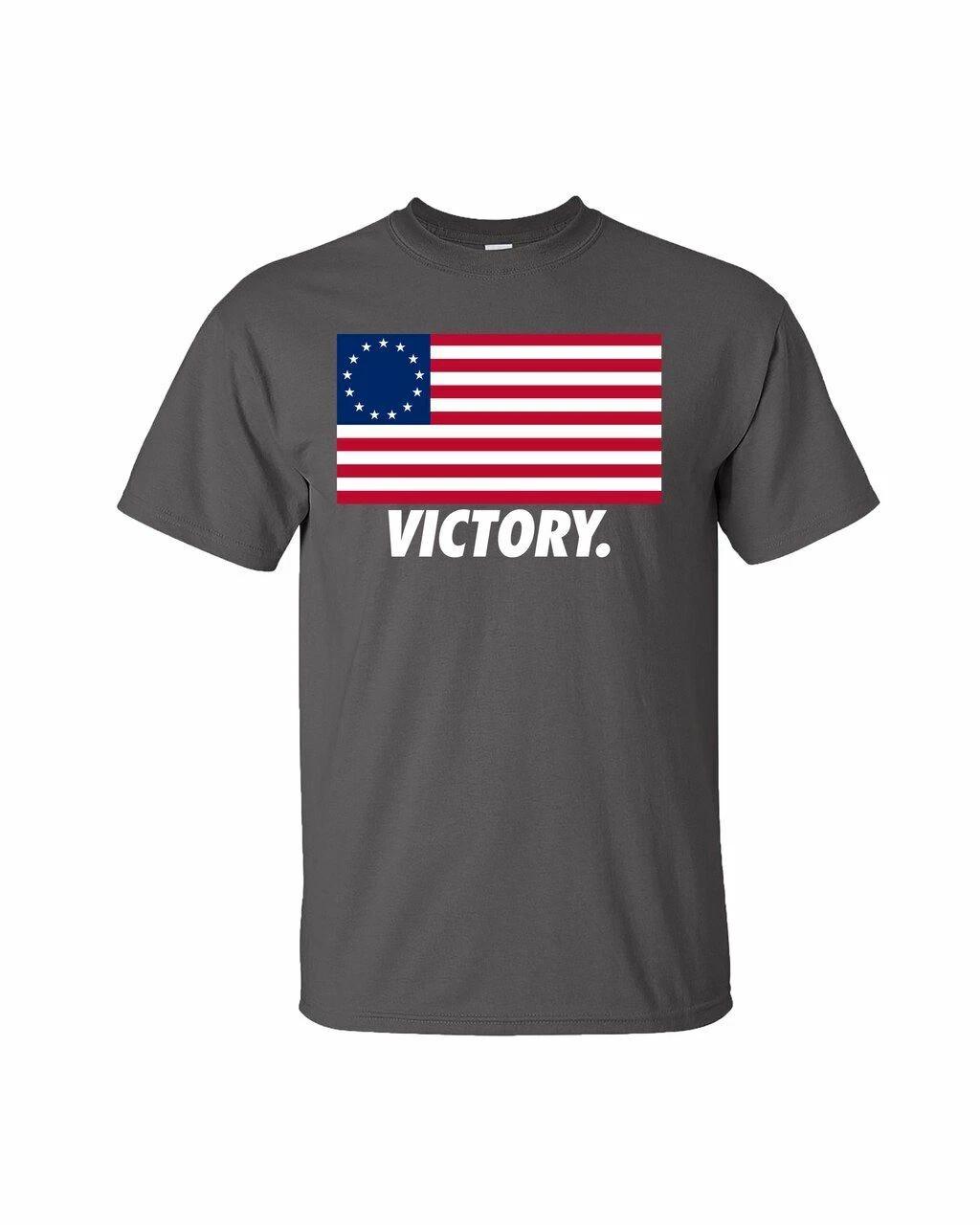 

Patriotic Betsy Ross American Flag Victory Adult Short Sleeve T-Shirt M