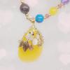 Colorful Beaded Goldfish Sweater Necklace for Women - Imitation Honey Wax Fashion, All-Match Autumn & Winter Jewelry.