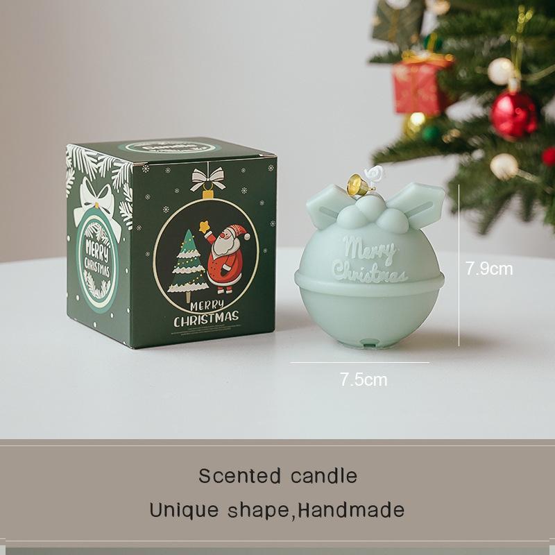 Christmas scented candles handmade bells modeling wax candles Christmas souvenir fragrance