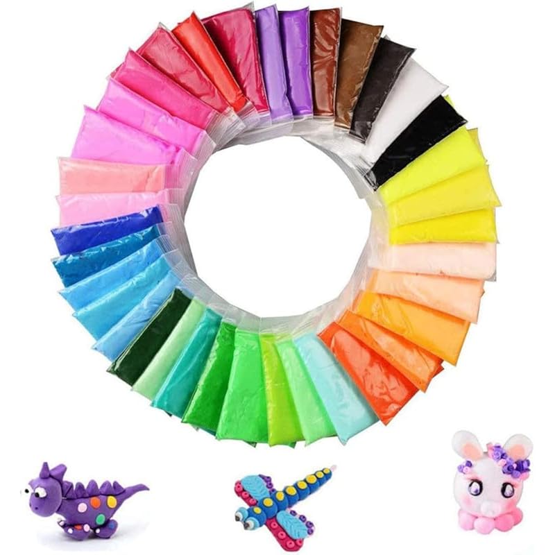 Eclet (Pack Of 12) Air Dry Clay, Colorful Children Soft Clay, Creative Art Crafts, Gifts For Kids-Multi Color. Non-Toxic
