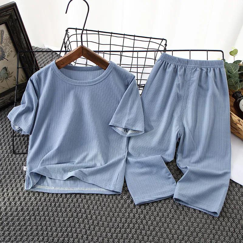 Children's Home Wear Summer Thin Sleeve Air Conditioning Clothing Pajamas