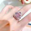 Lindon Classic Copper Alloy Zircon Ring Ladies Jewelry Wedding Promise Party Gift