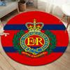 Flag of the Corps of Royal Engineers Camp Round Area Rug,Carpet Rug for Living Room Bedroom Sofa Playroom Decor,Non-slip Floor Mat