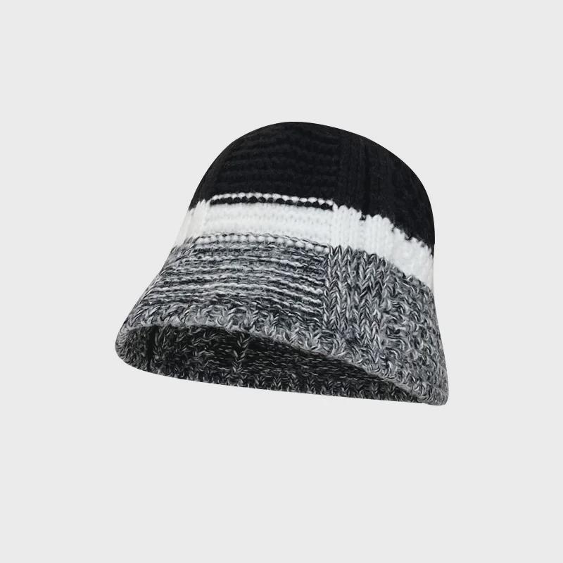 Colorful, Warm Wool Hat with Large Circumference and Cute Autumn-Winter Earmuffs