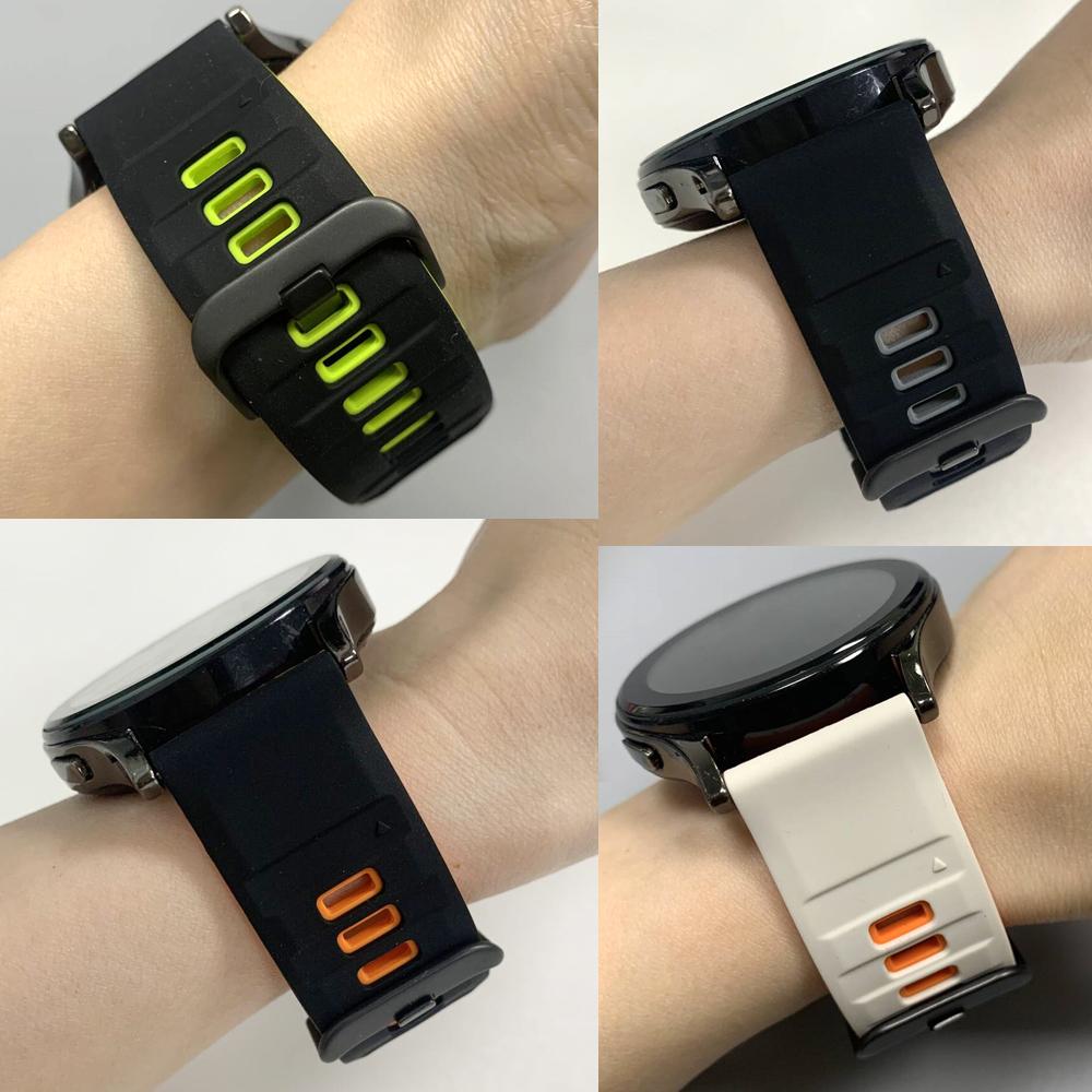 22mm Silikonowy Pasek do Zegarka Dla COROS APEX 46mm 2 Pro/PACE Pro 3 Wymienny Miękki Pasek na Nadgarstek Dla Xiaomi Watch S4 Sportowy Bransoleta Correa