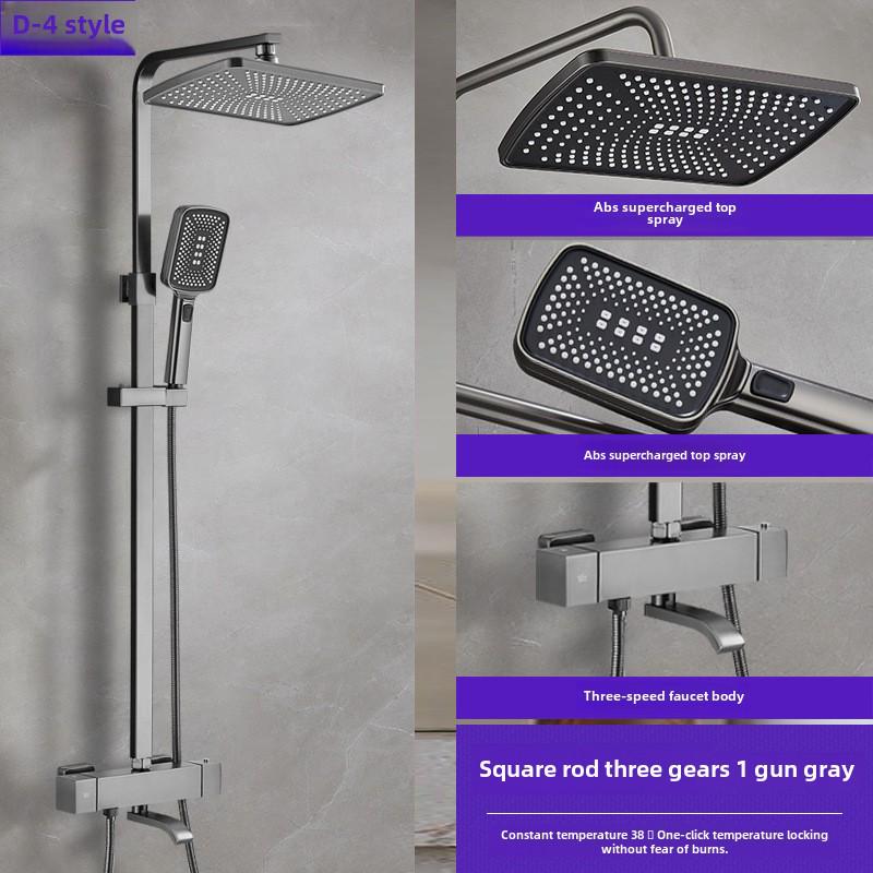 Thermostatic Shower Set with One-Touch Temp Lock & Boost Shower Head