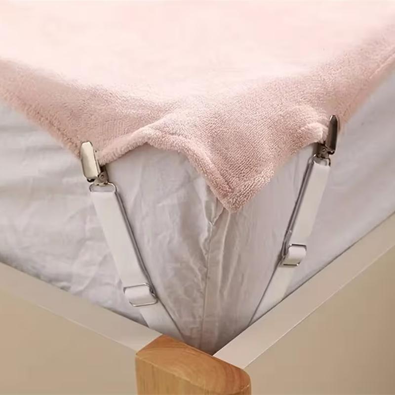 1/4pcs Bed Sheet Clips Adjustable Bed Sheet Holder Straps Non-Slip Gripper Straps for All Size Beds Invisible Bed Sheet Grippers