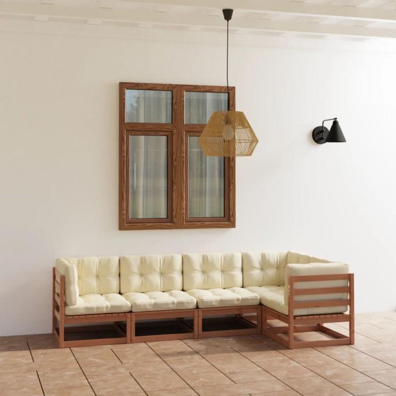 Day and Night - Day and Night 5-piece Garden Furniture Set and Solid Pine Wood Cushions