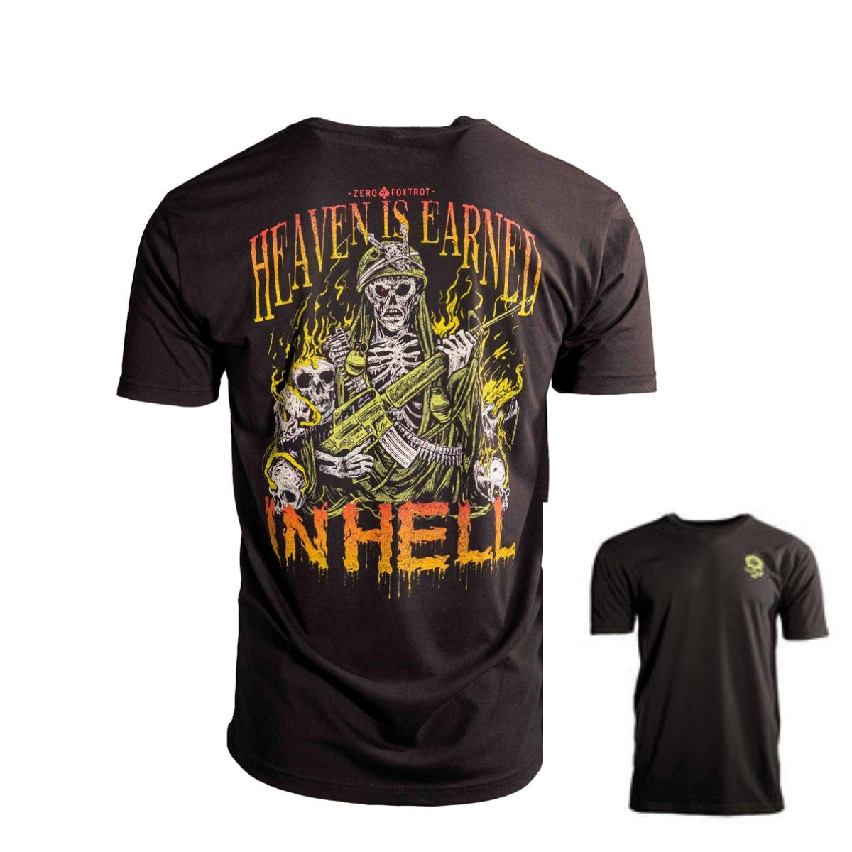 

Heaven Is Earned Military Training Tactics Casual TShirt Mens and Womens Luxury Brand Top S