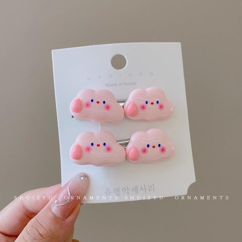 Pink Dopamine Hair Clip: Y2K Seamless Round Hairpin - Cute Small Side Clip for Women’s Bangs