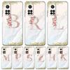 Transparent Phone Case for Xiaomi Mi 15 14 13 12 11 Ultra 14T 13T Poco X3 NFC F3 F6 Pro Lite 5G Soft Shell Pink Flowers Letter